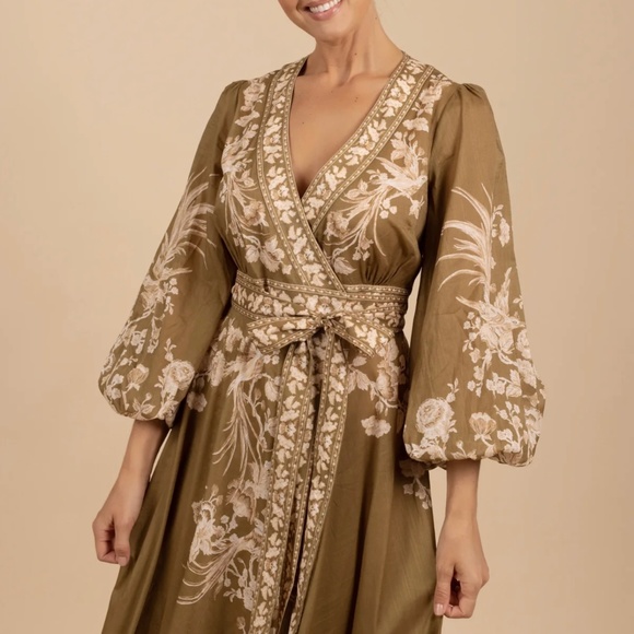 ZIMMERMANN Anneke Wrap Midi Dress - Picture 13 of 14